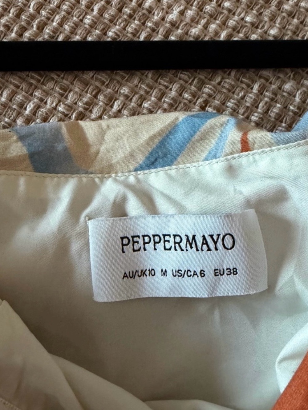Peppermayo Camel Maxi Dress in Orange Blue Floral - Picture 4 of 4